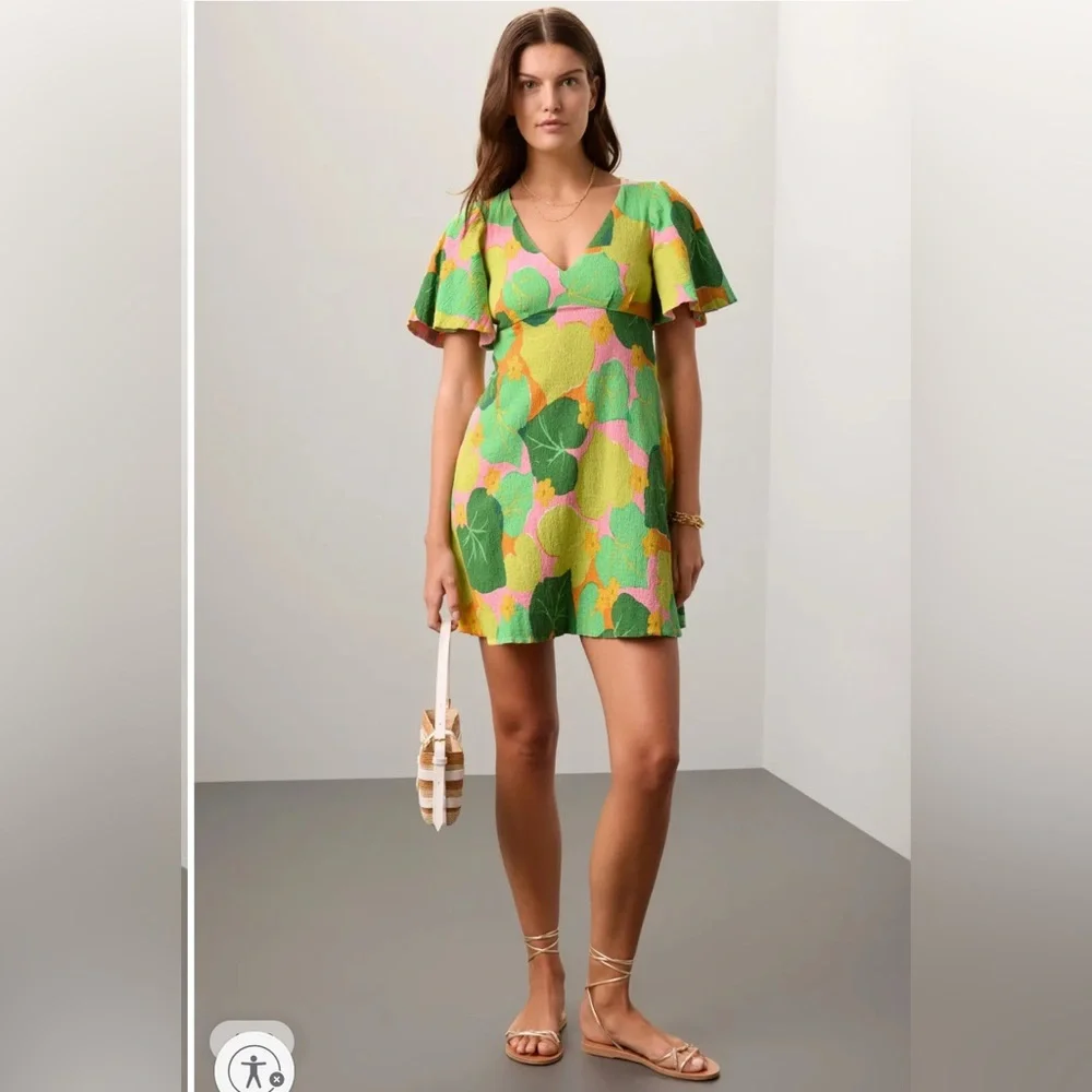 NWT Kate‎ Spade Cucumber Floral Swing Dress Sz 6 $328